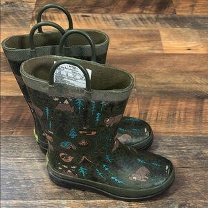 Western Chief Children's Green Bear Print Rain Boots size 13